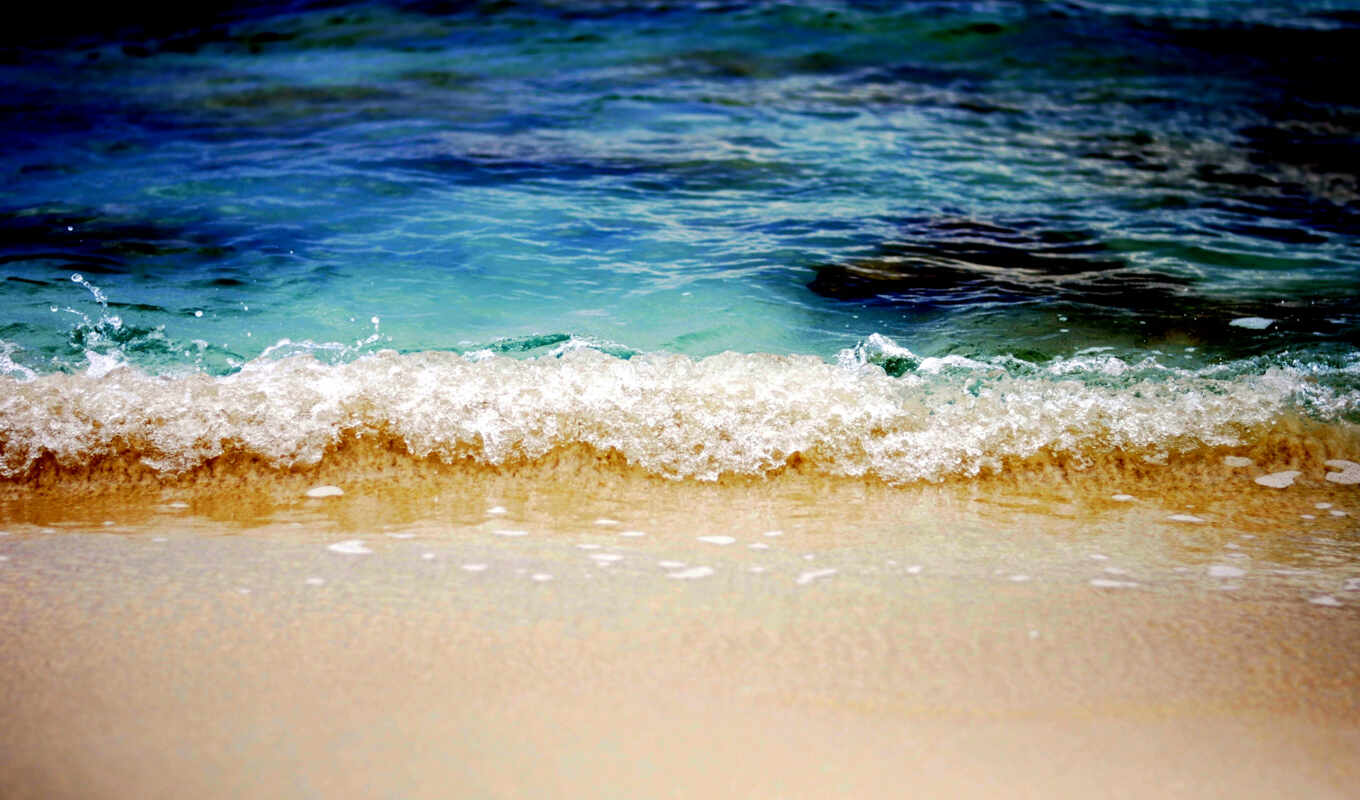 пляж, caribbean, море, песок, остров, волна