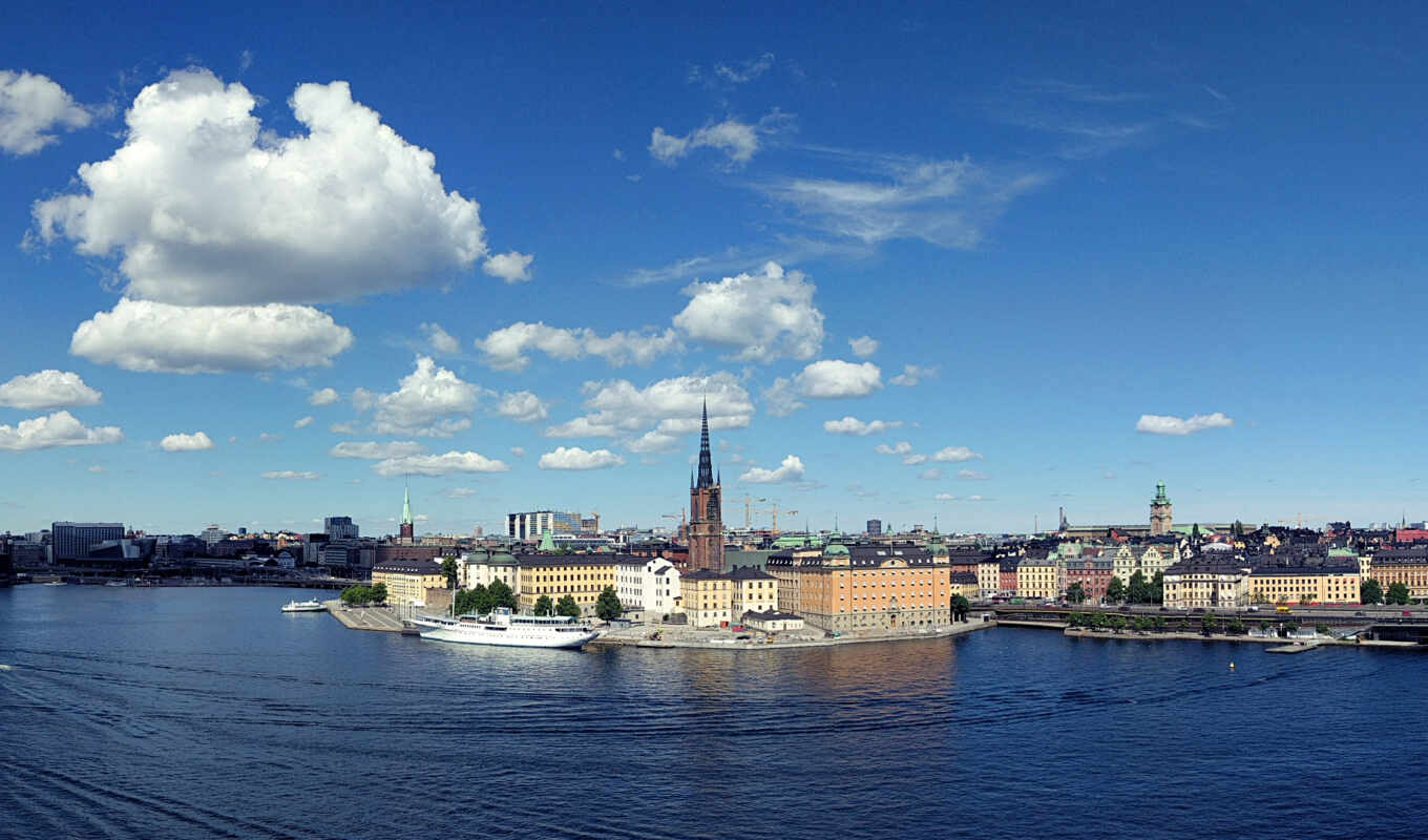 blue, cityscape, столица, sweden, stockholm