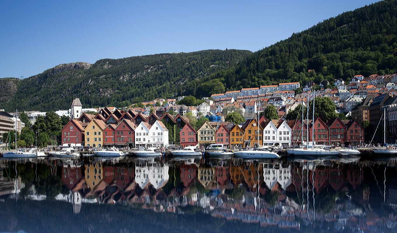 house, город, побережье, норвегия, bergen, norwegian, bryggen