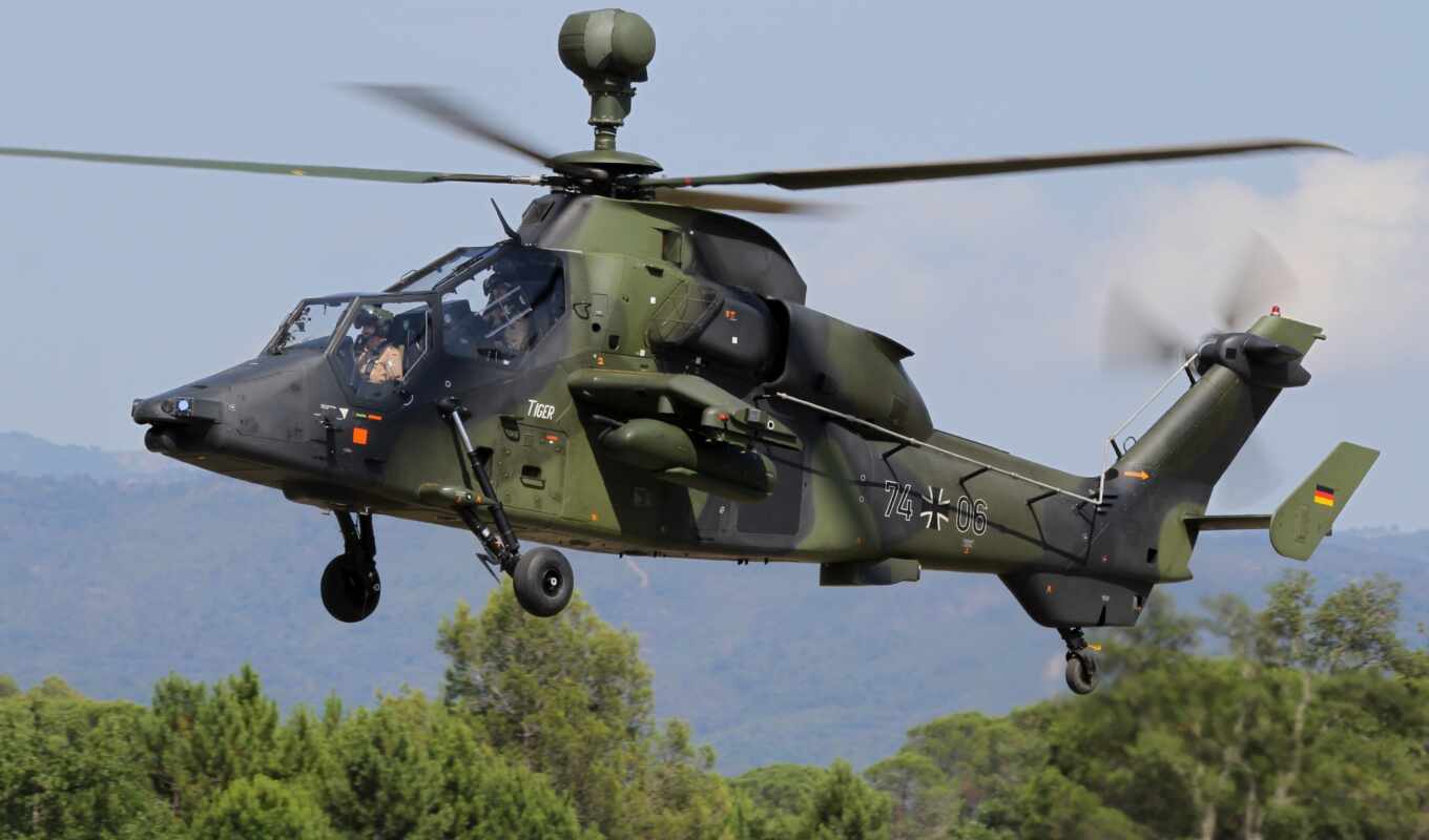 eurocopter, aviation, tiger, military, helicopter