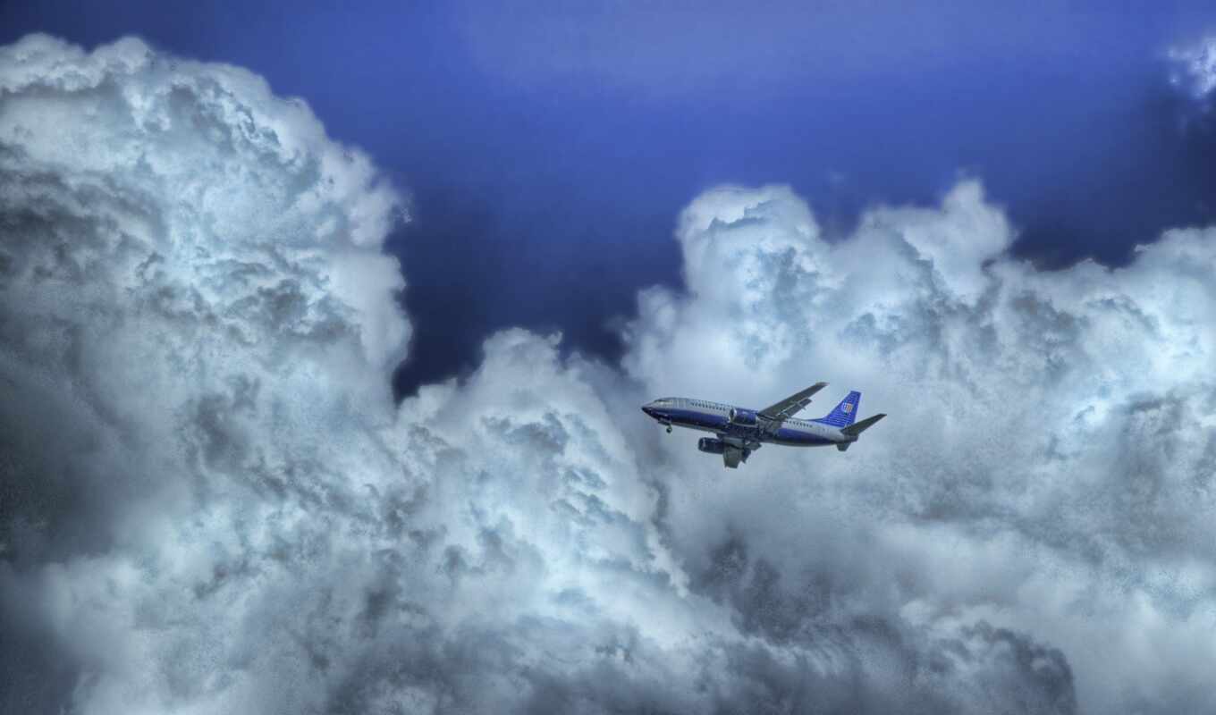 the clouds, sky, plane, flight flight, normal, clouds, aircraft