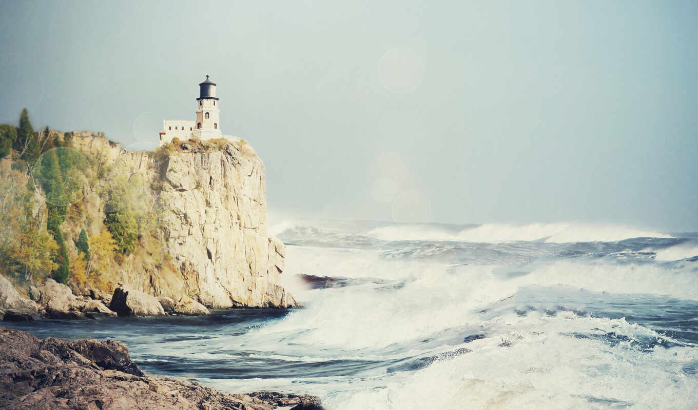 the storm, loading, rock, sea, coast, lighthouse, split, poem, stones, denigmo