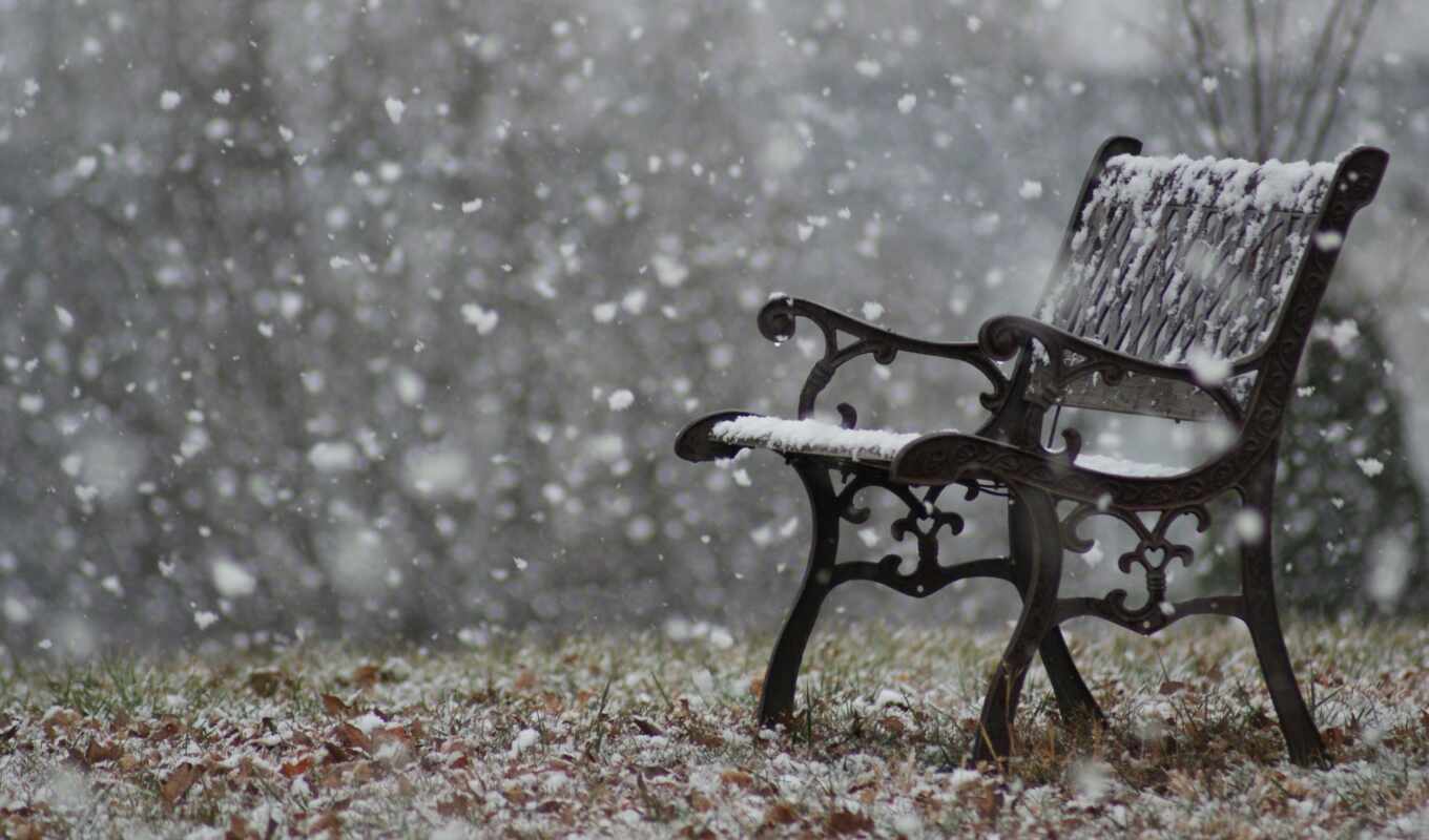 think, ночь, снег, winter, кресло, пасть, праздник, одинокий, снежинка, первое, vypast