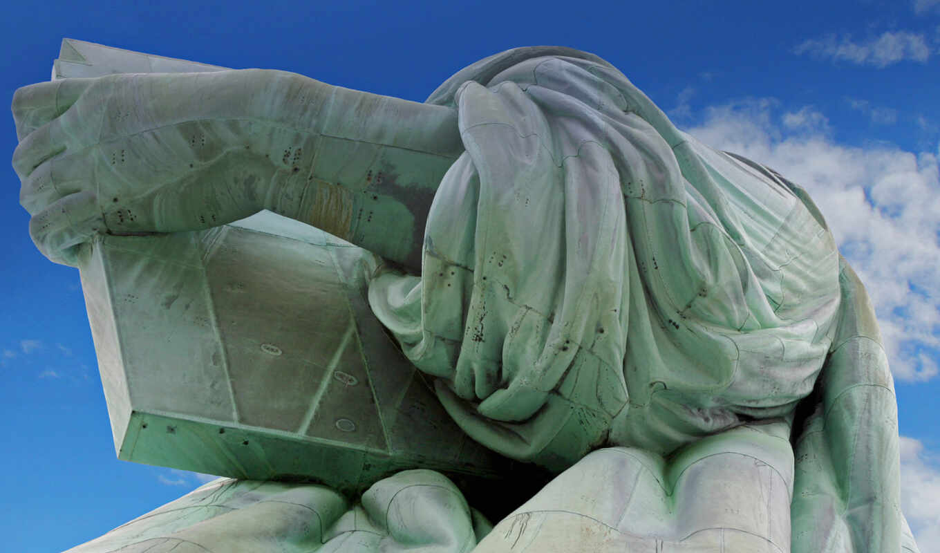liberty, статуя, new, день
