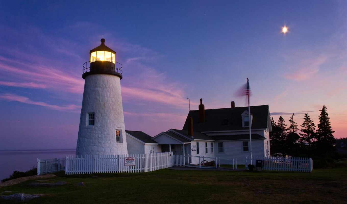 lighthouse, pemaquid, point, мэн, штучка