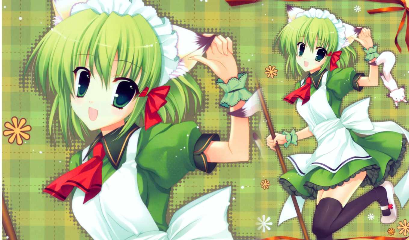green, anime, images, women, tags,  
