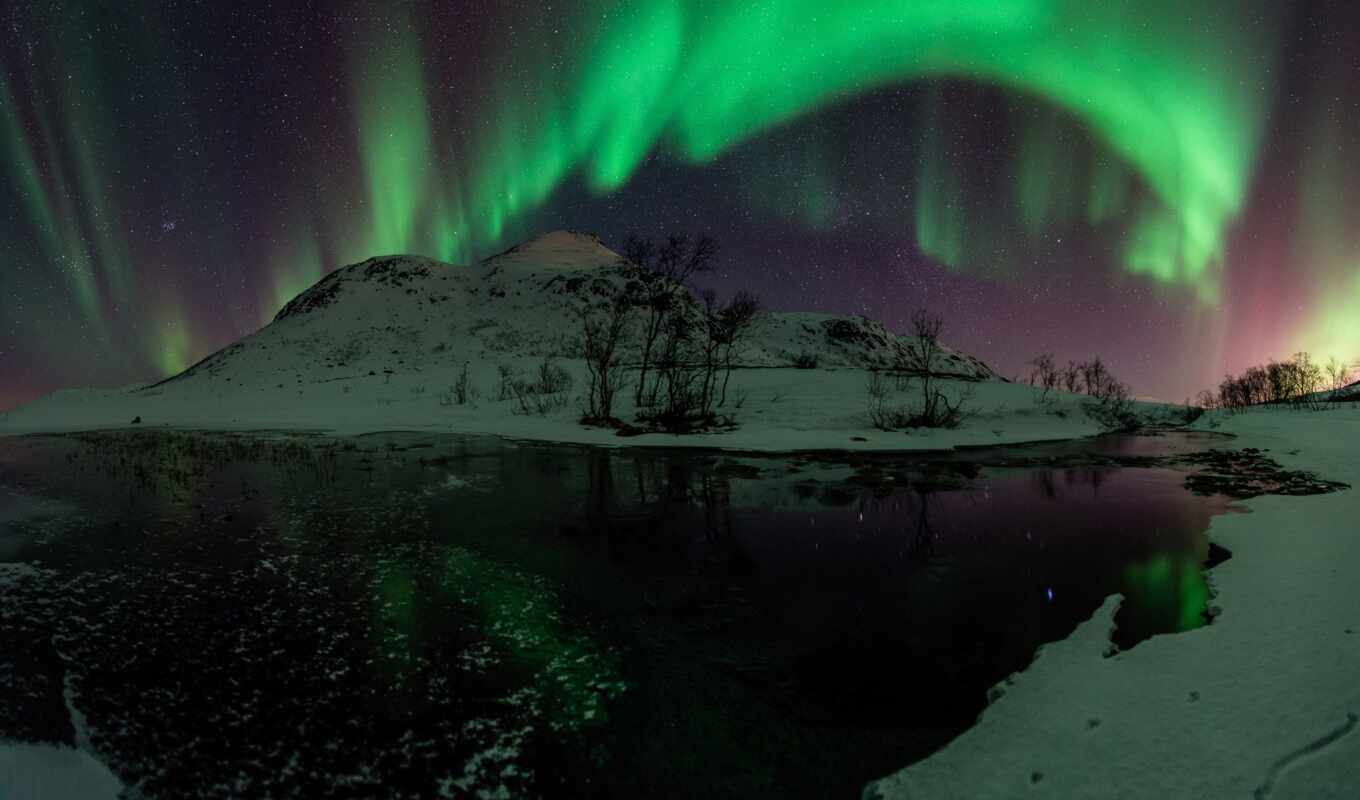 aurora, borealis, glow