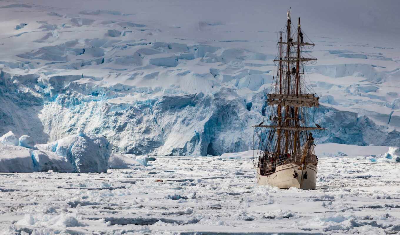 ice, sailboat, antarctica