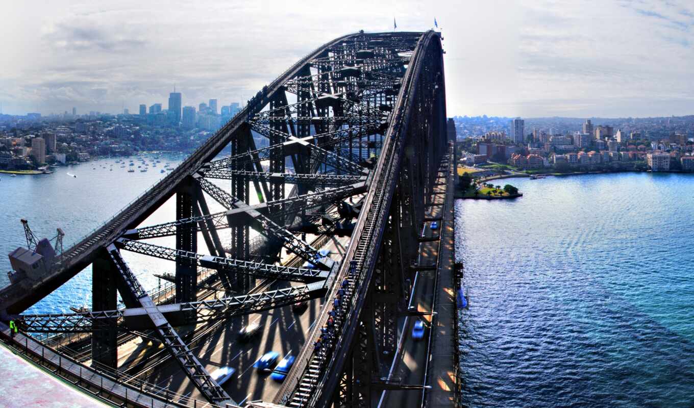 мост, австралия, здания, sydney, река, german, гавань, harbor