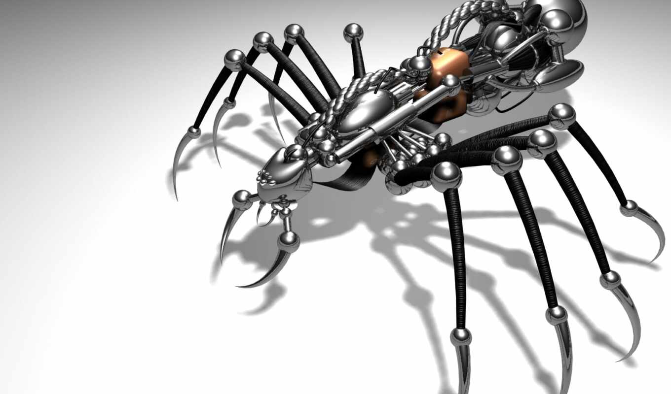 робот, роботы, металл, spider, поверхность, title, con, тень, fondo, use, скорпион, notice, неопределенный, arañas