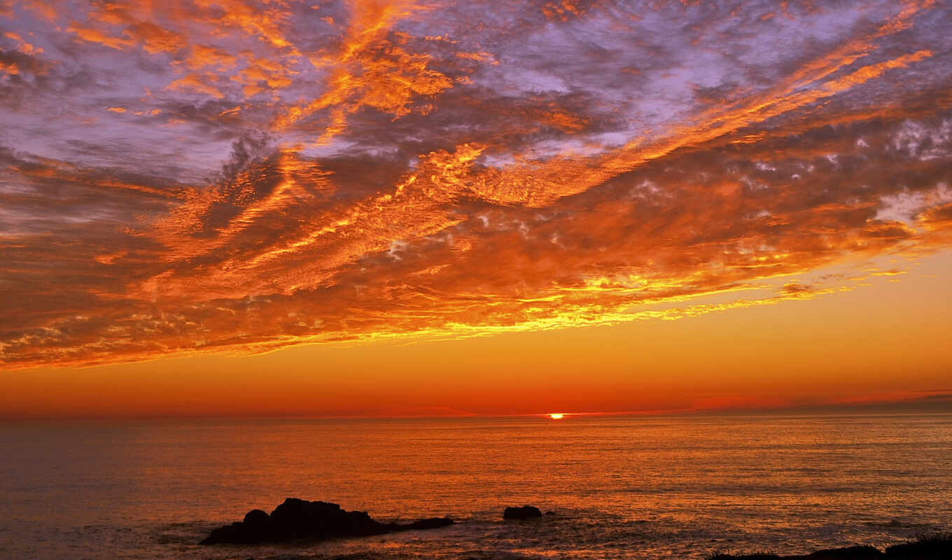 nature, sky, picture, beautiful, rock, sea, coast, sunsets, dawn