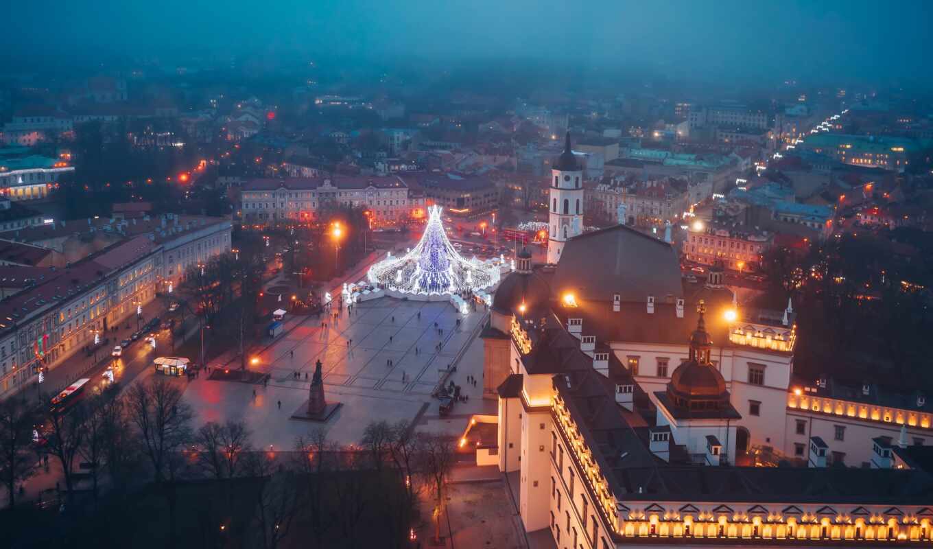 light, city, architecture, security, town, medieval, Lithuania, Vilnius