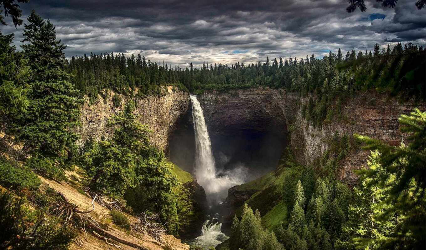 серый, ну, park, водопад, provincial