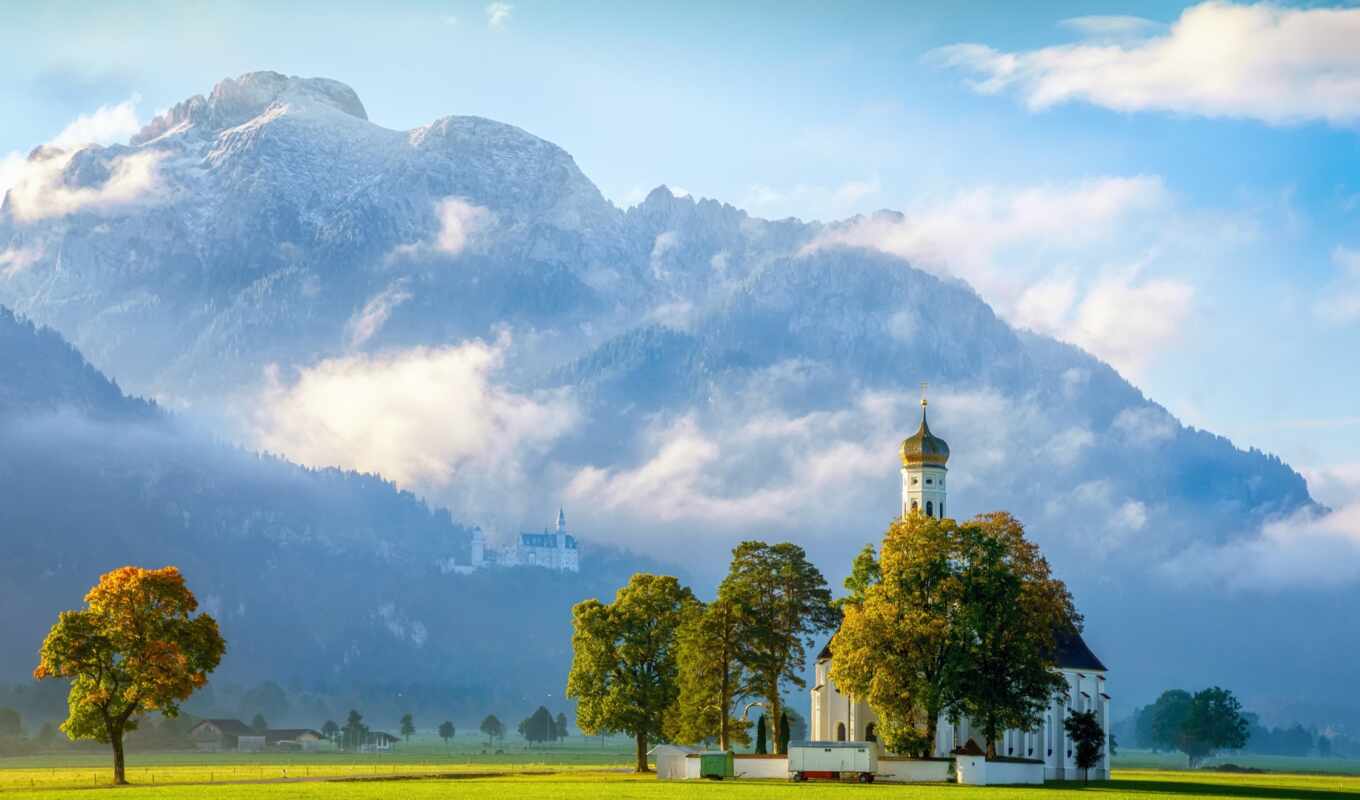 mobile, mountain, landscape, Germany, castle, neuschwanstein, bavaria, Bavaria