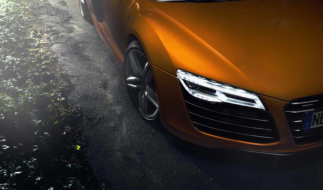 background, abyss, cars, audi, headlight