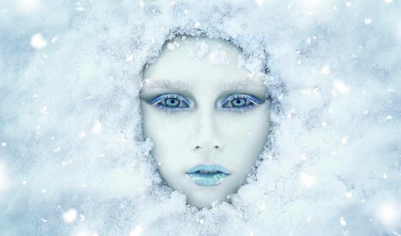 девушка, глаз, снег, winter, глаза, смотреть, anastasia