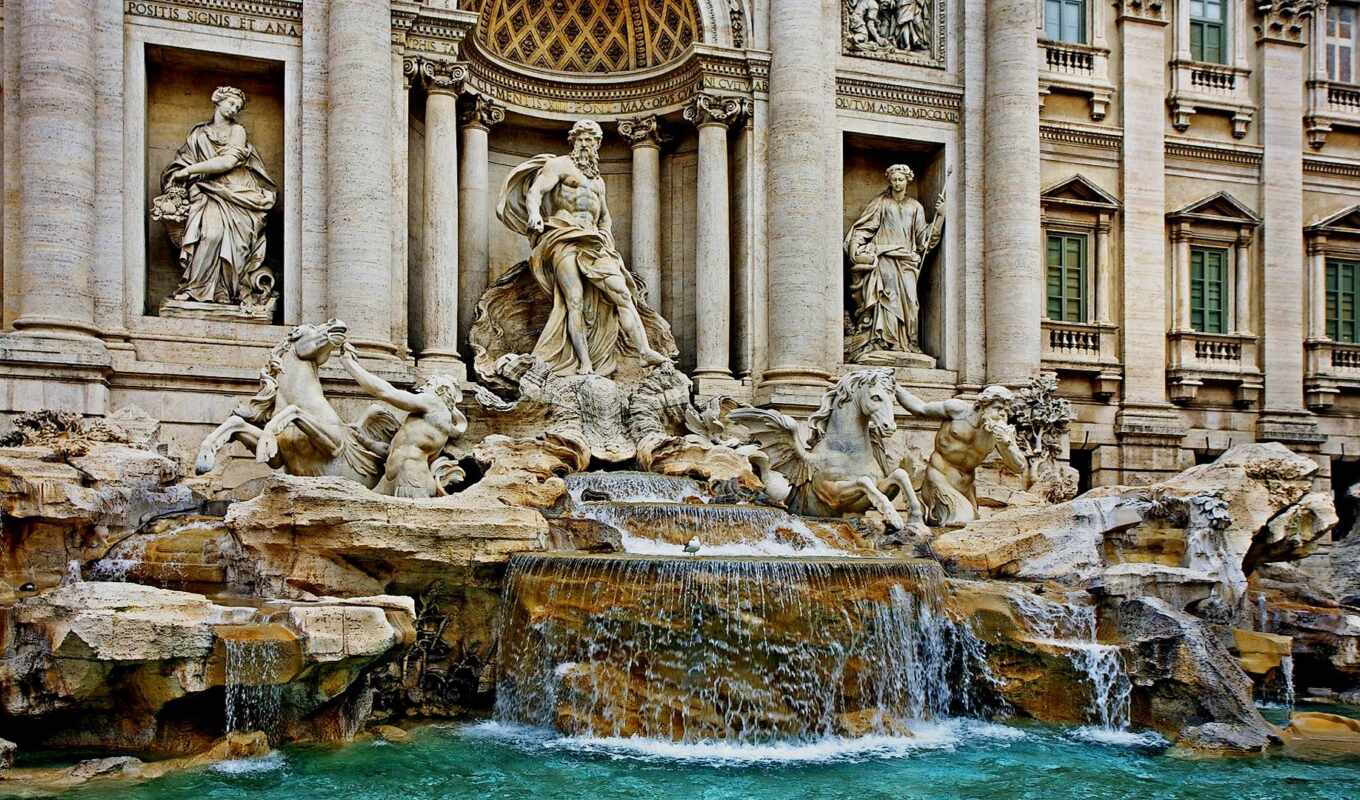 italy, fountain, rome