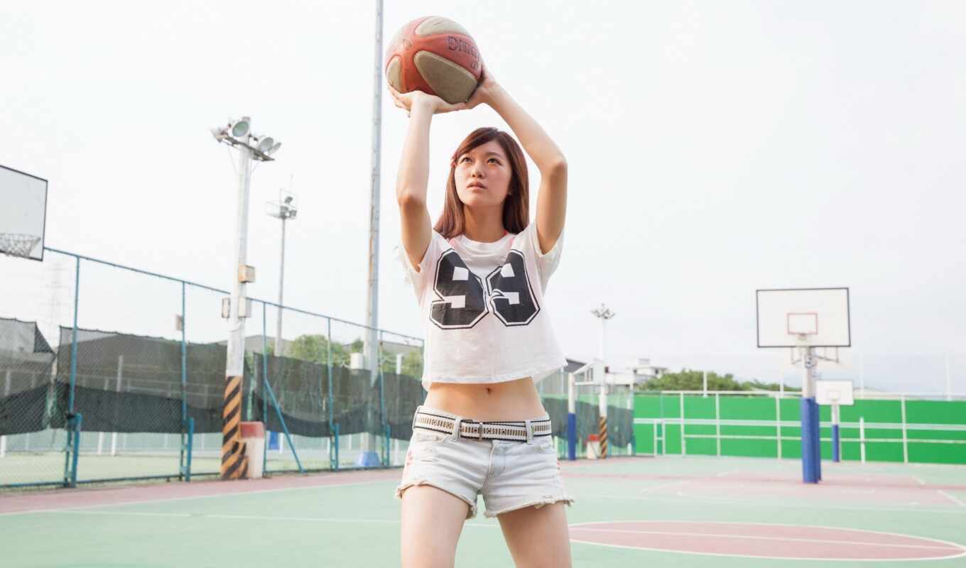 девушка, баскетбол