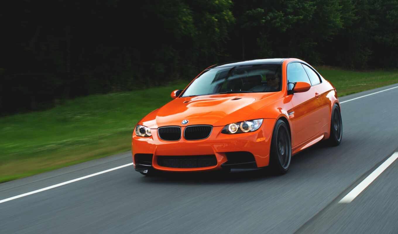 road, car, speed, orange