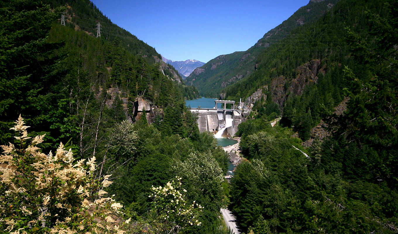 природа, подборка, качественные, www, река, проект, hydroelectric, skagit