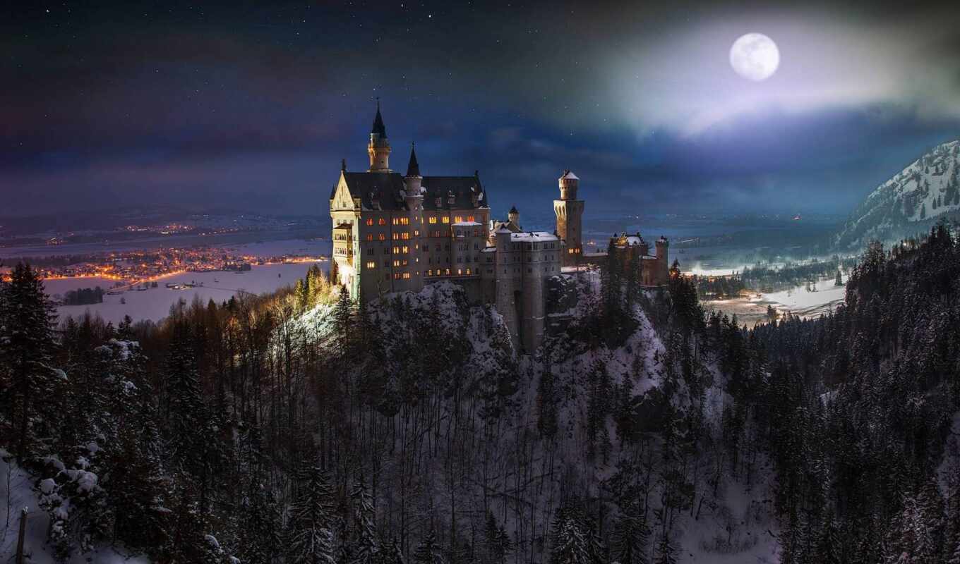 castle, нойшванштайн, germanii