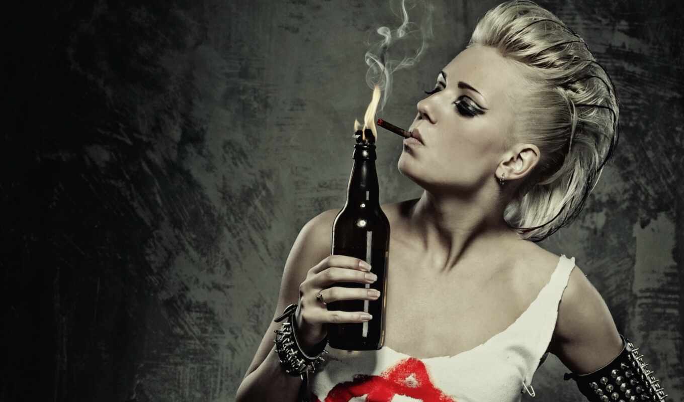 девушка, best, пламя, сигарета, бутылка, devushki, smoking, бросить