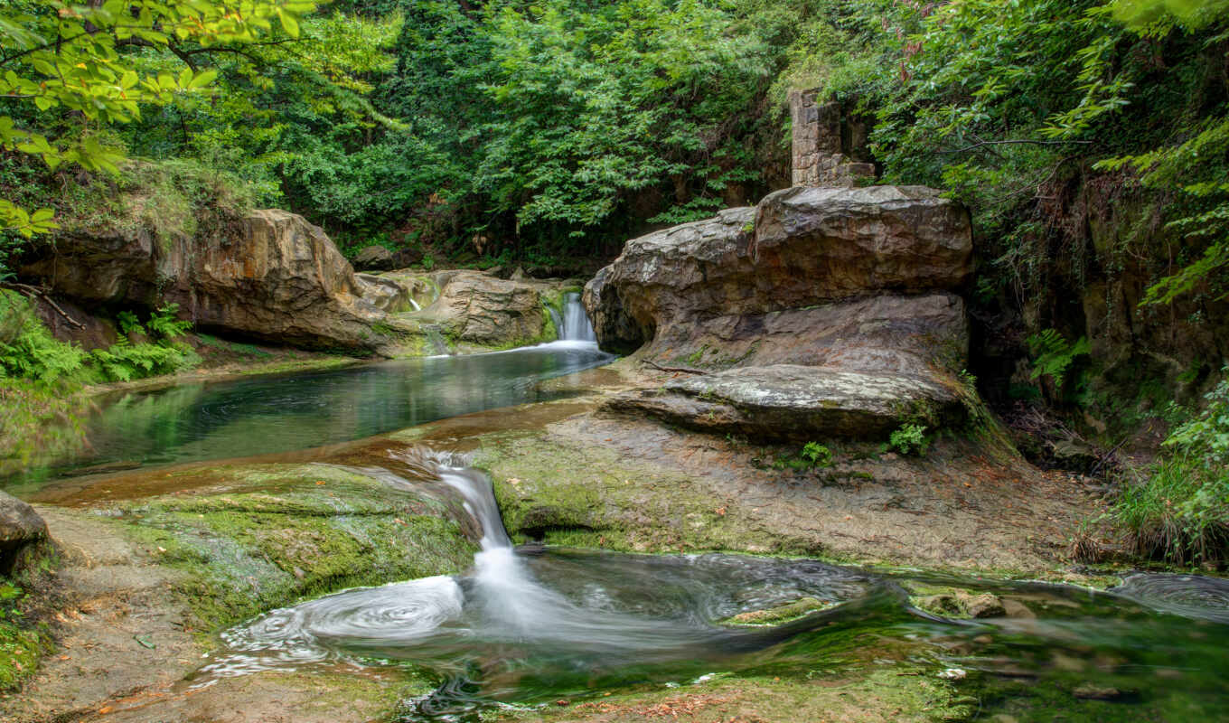 nature, mobile, a computer, tablet, beautiful, waterfall, device, creek, smartphone