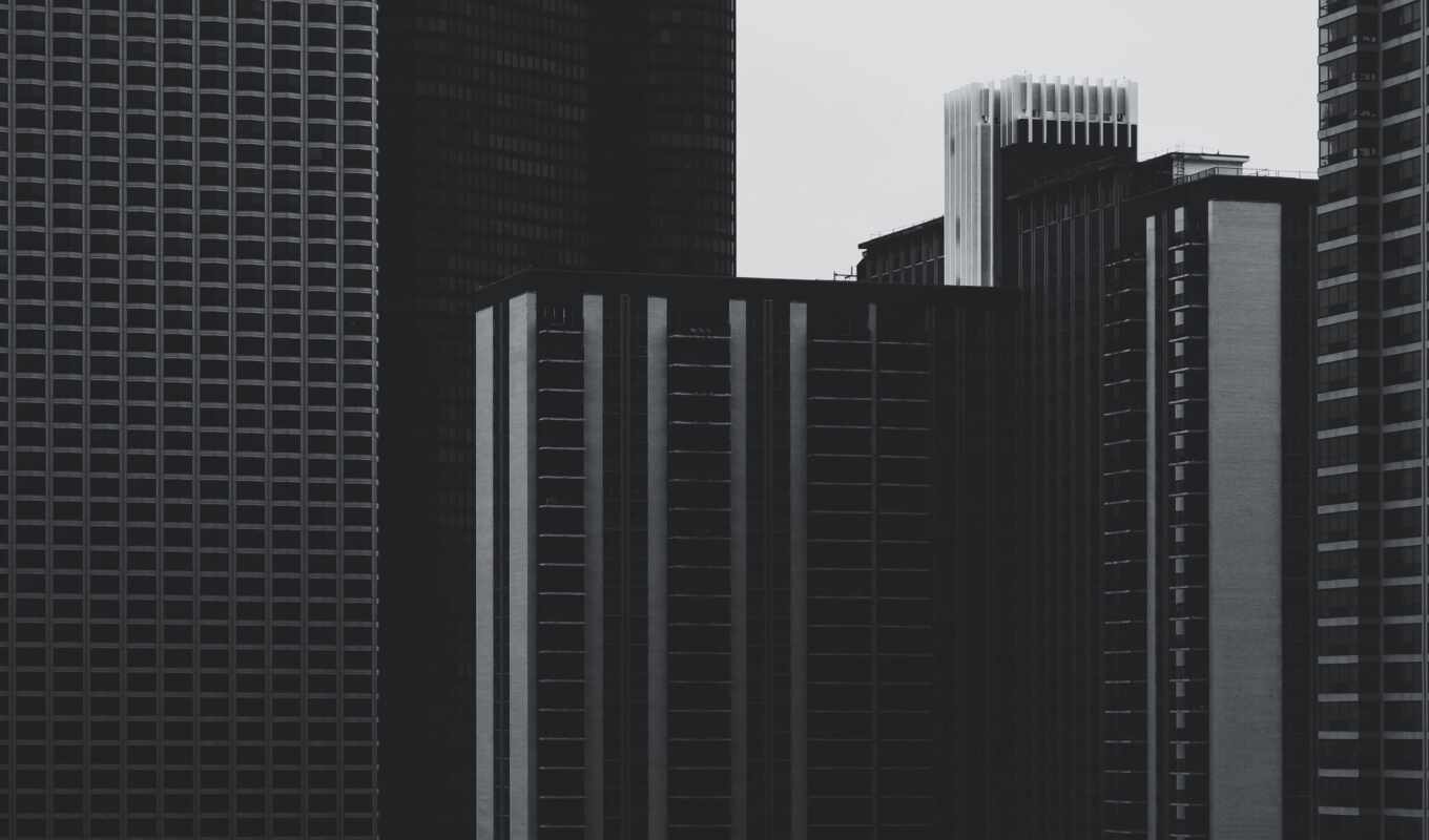 skyscrapers, grayness