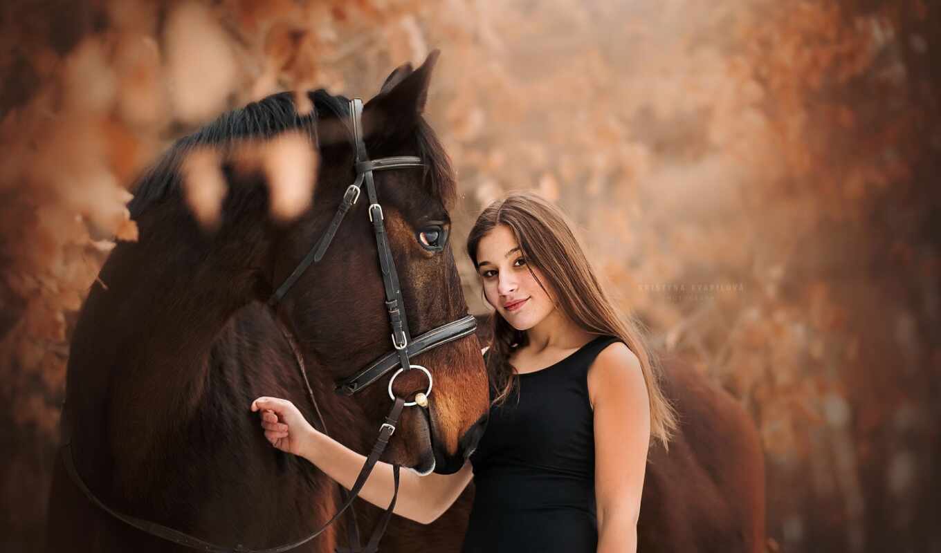 девушка, лошадь, создать, настроение, привал, wix, krist-na