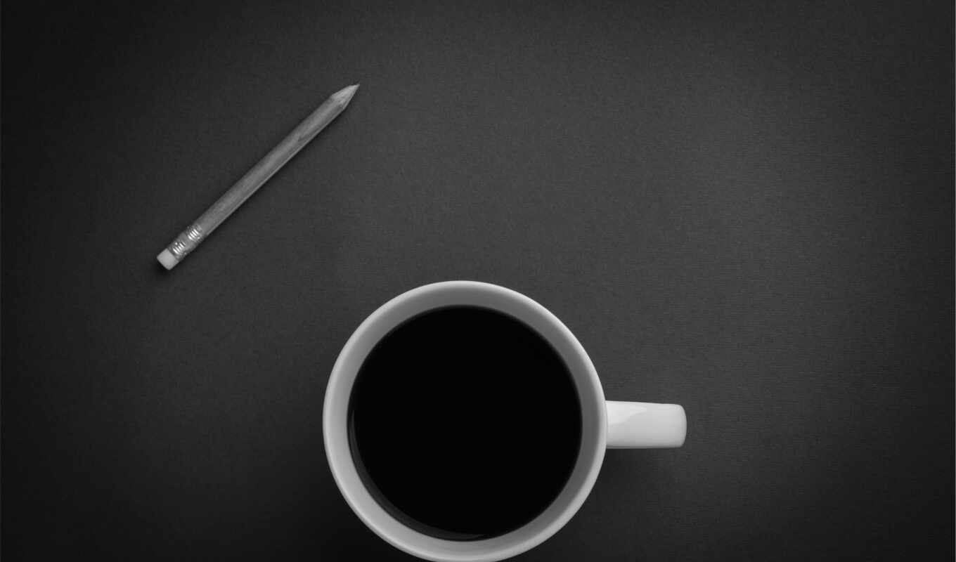 coffee, gray, pencil