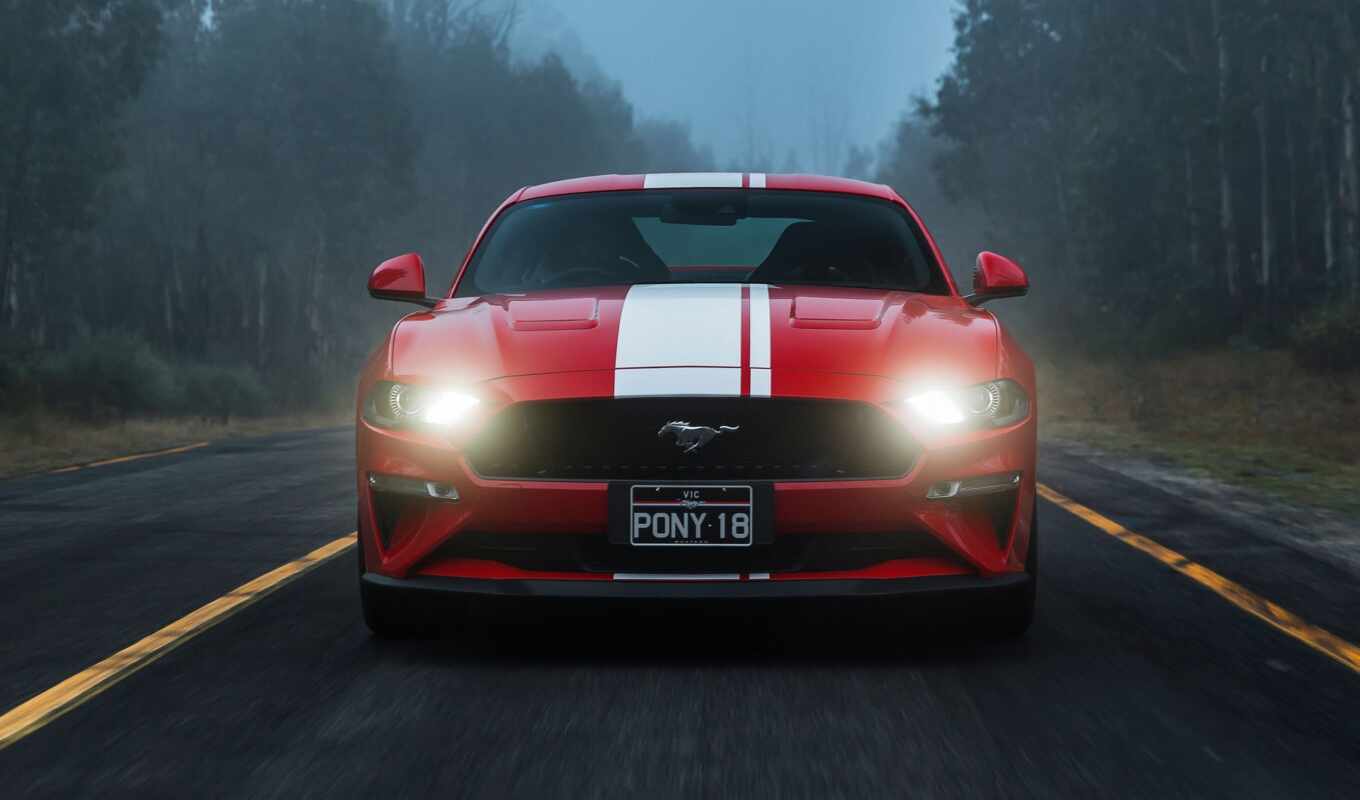 view, red, frontline, car, ford, mustang, fast, responsive, easy, ecoboost, fast