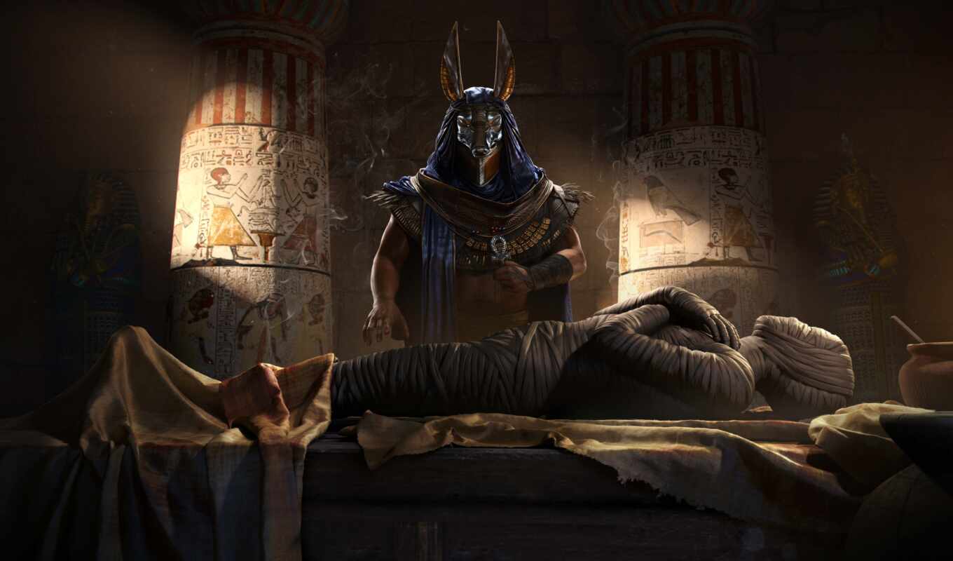 game, a computer, one, creed, assassin, Egypt, xbox, creature, mommy, origin, anubis