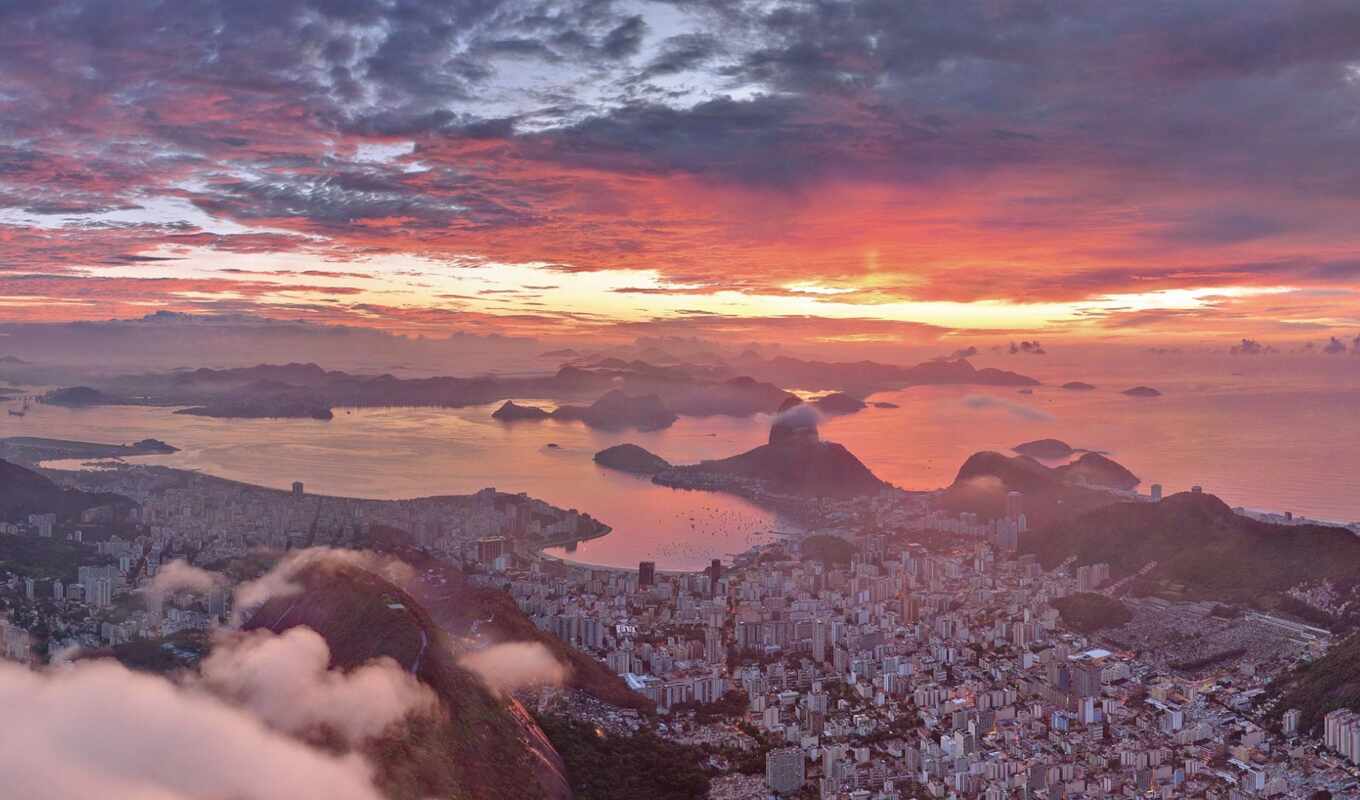 sunset, brazil