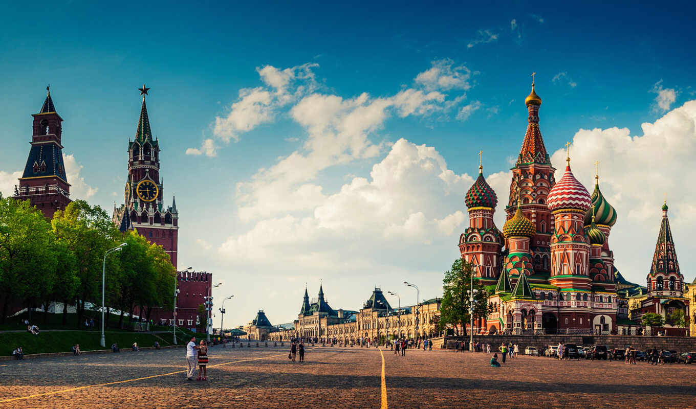 red, город, москва, храм, кремль, площадь, cathedral, blessed, василий