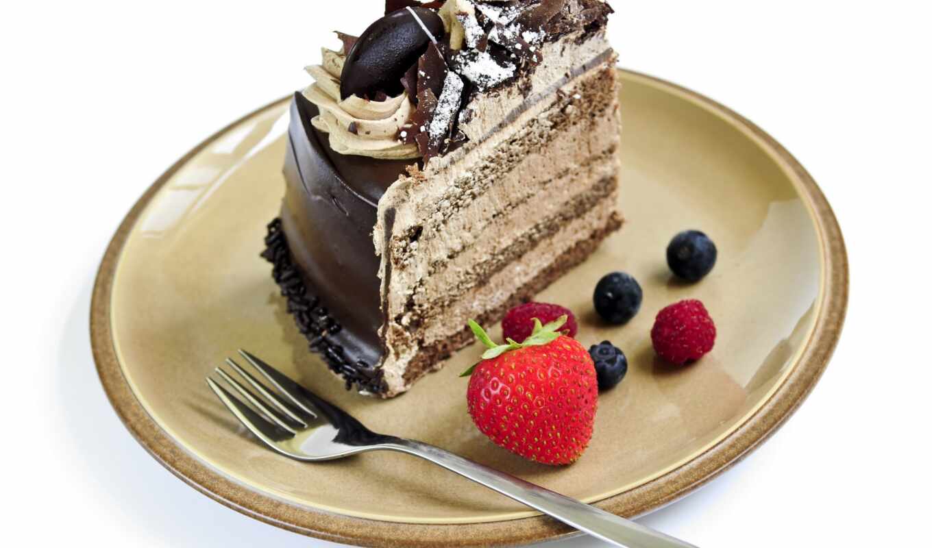 chocolate, десерт, клубника, торт, slice, глазурь, сладкое, тортик, выпечка