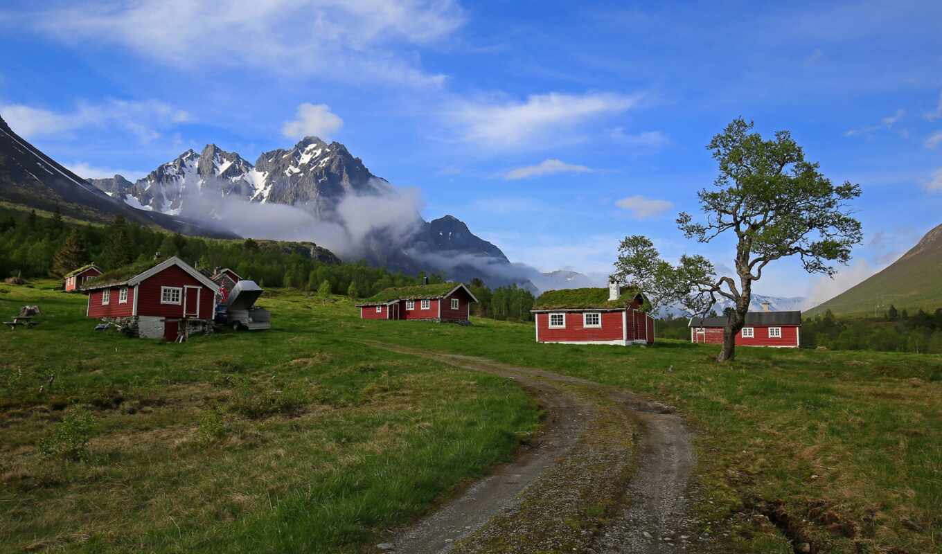 house, station, mountain, road, lodge, hill, Norway, expensive, norwegian
