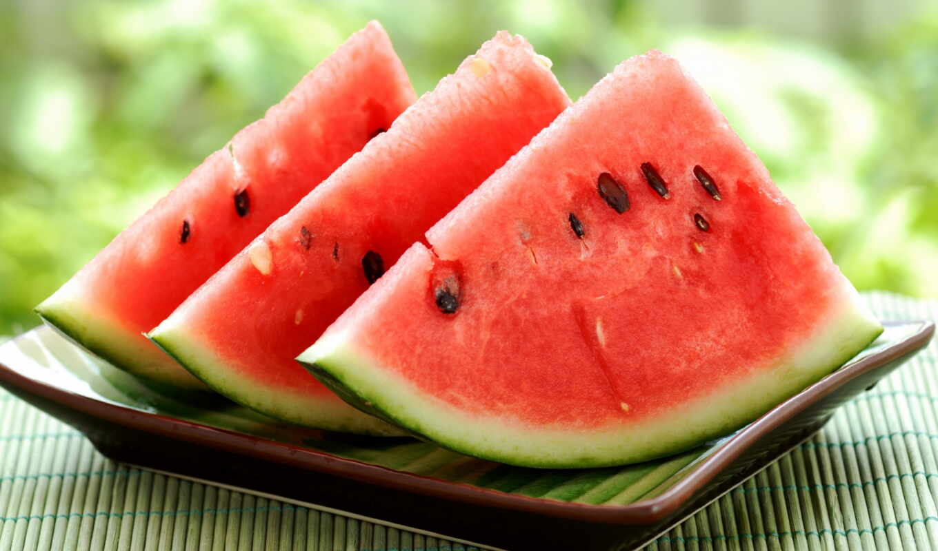 summer, watermelon, tablet, slices
