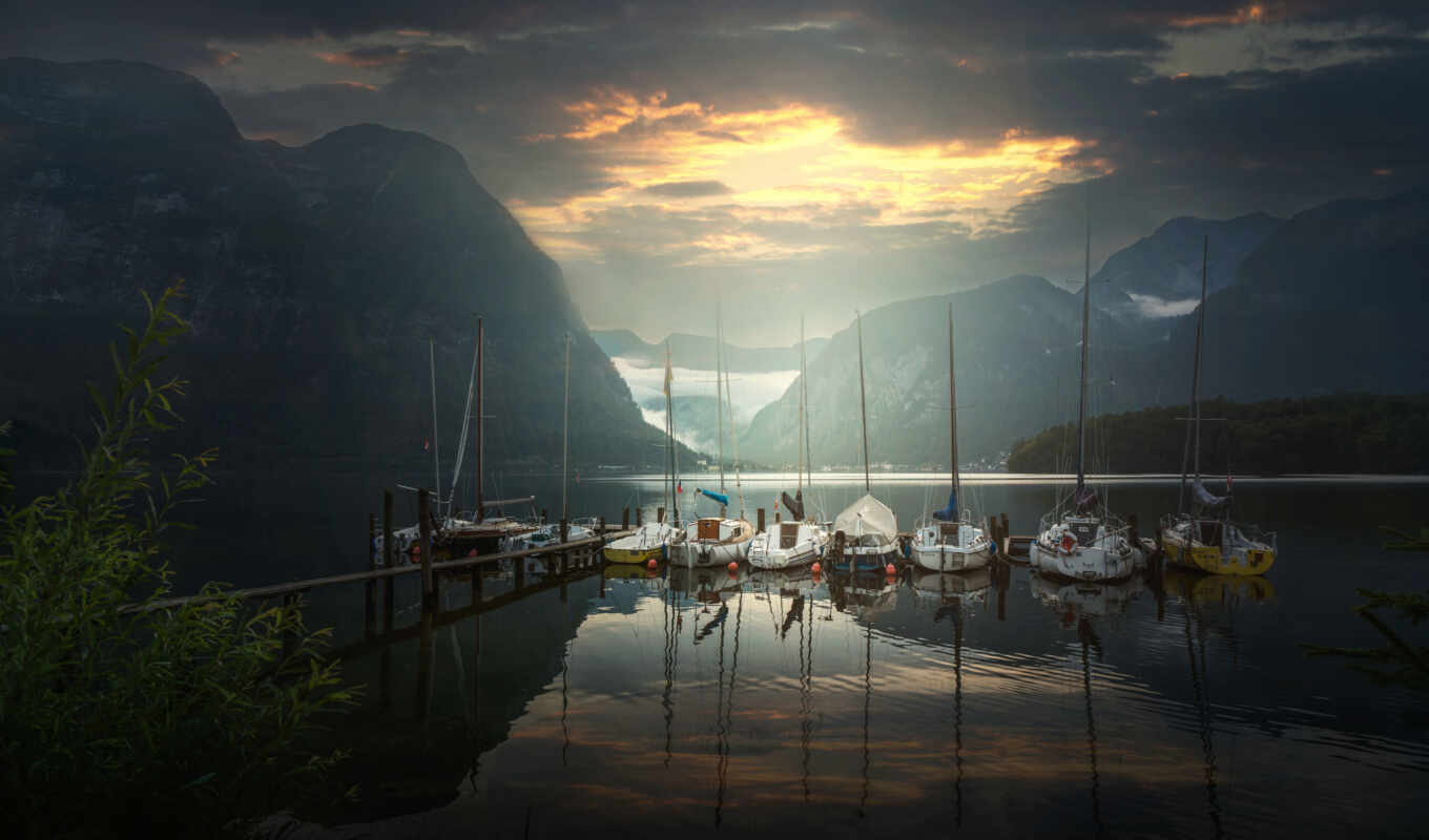 good, photographer, ship, mountain, fog, reflection, austrian, narrow