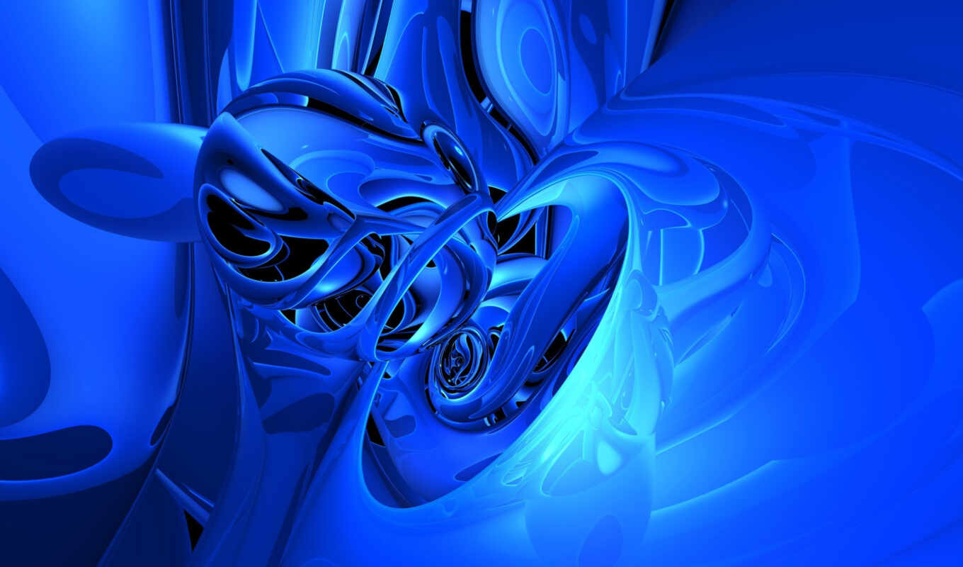 desktop, blue, abstract, background, photo, изгибы, отражение, кривые