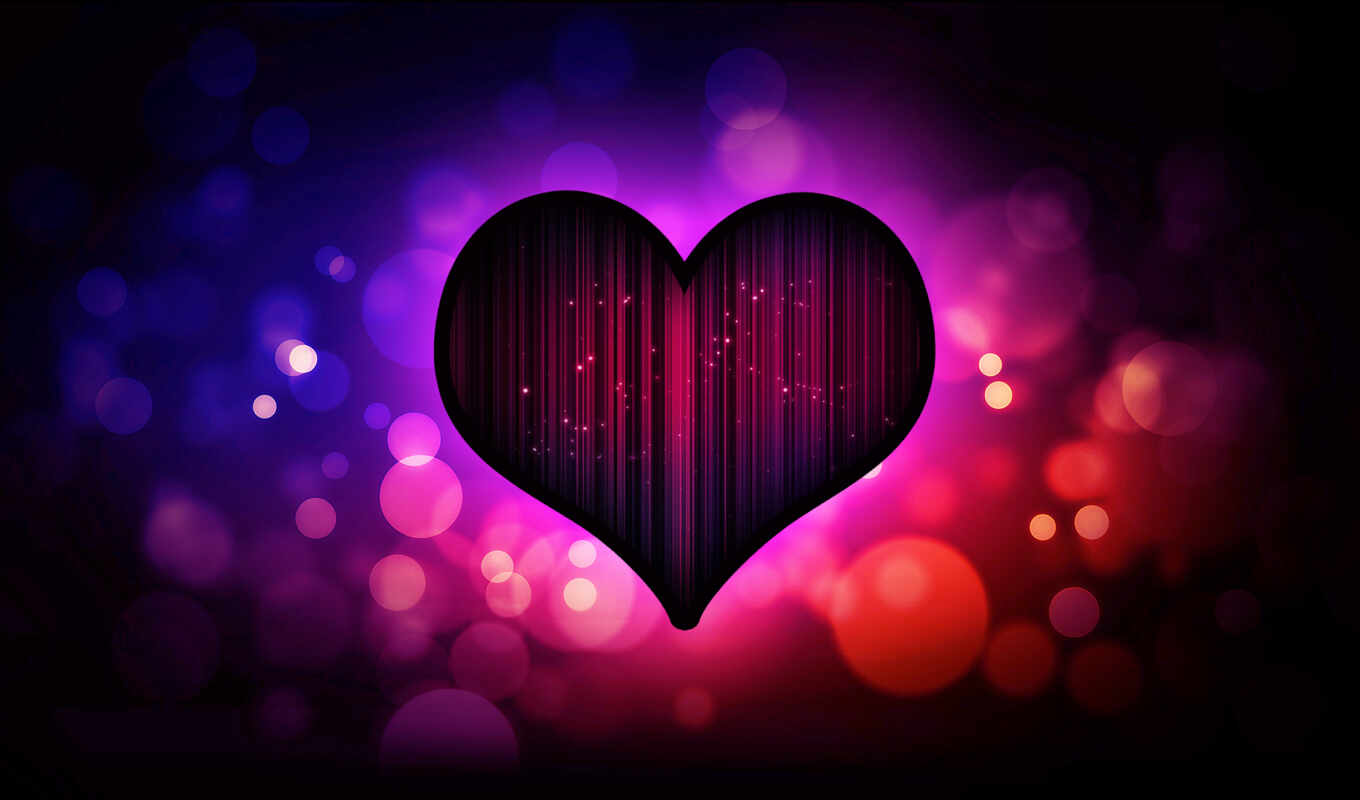 love, purple, сердце, dark