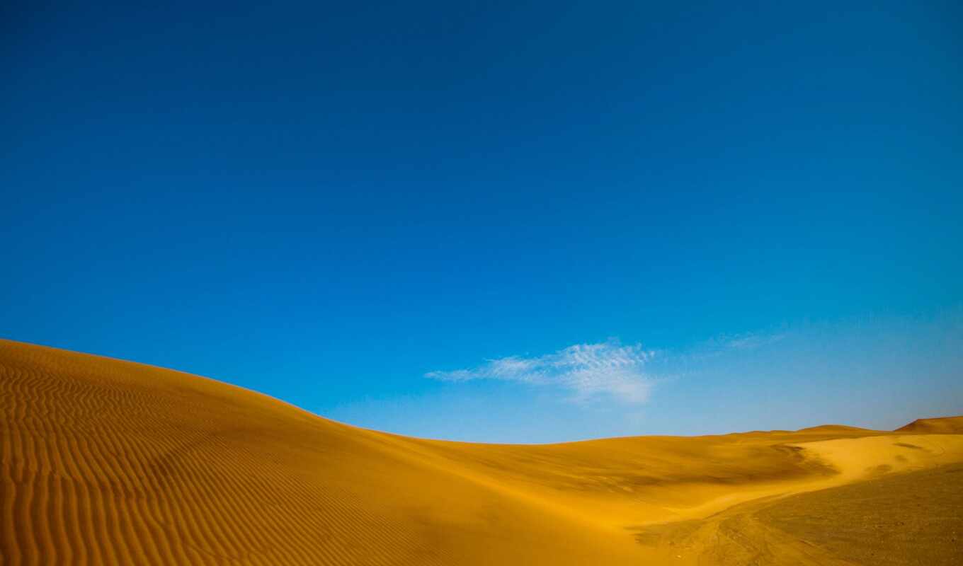 небо, песок, пустыня