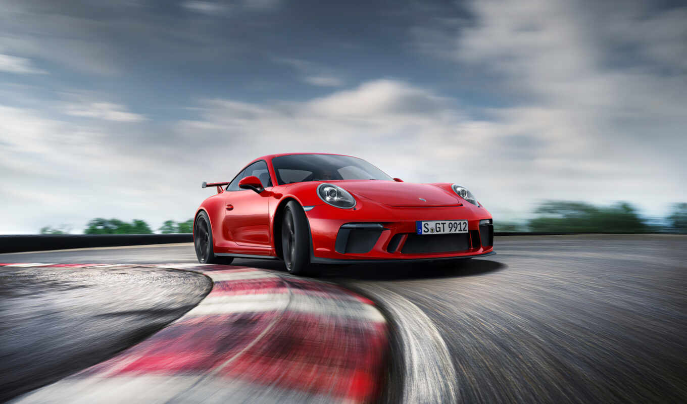 photo, background, red, car, Porsche