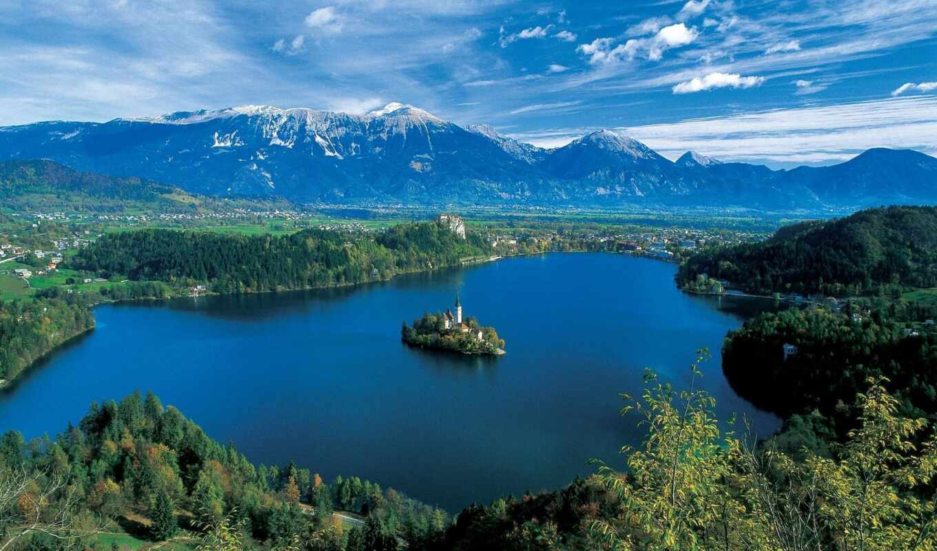 lake, city, capital, region, slovenia, bled, ljubljana