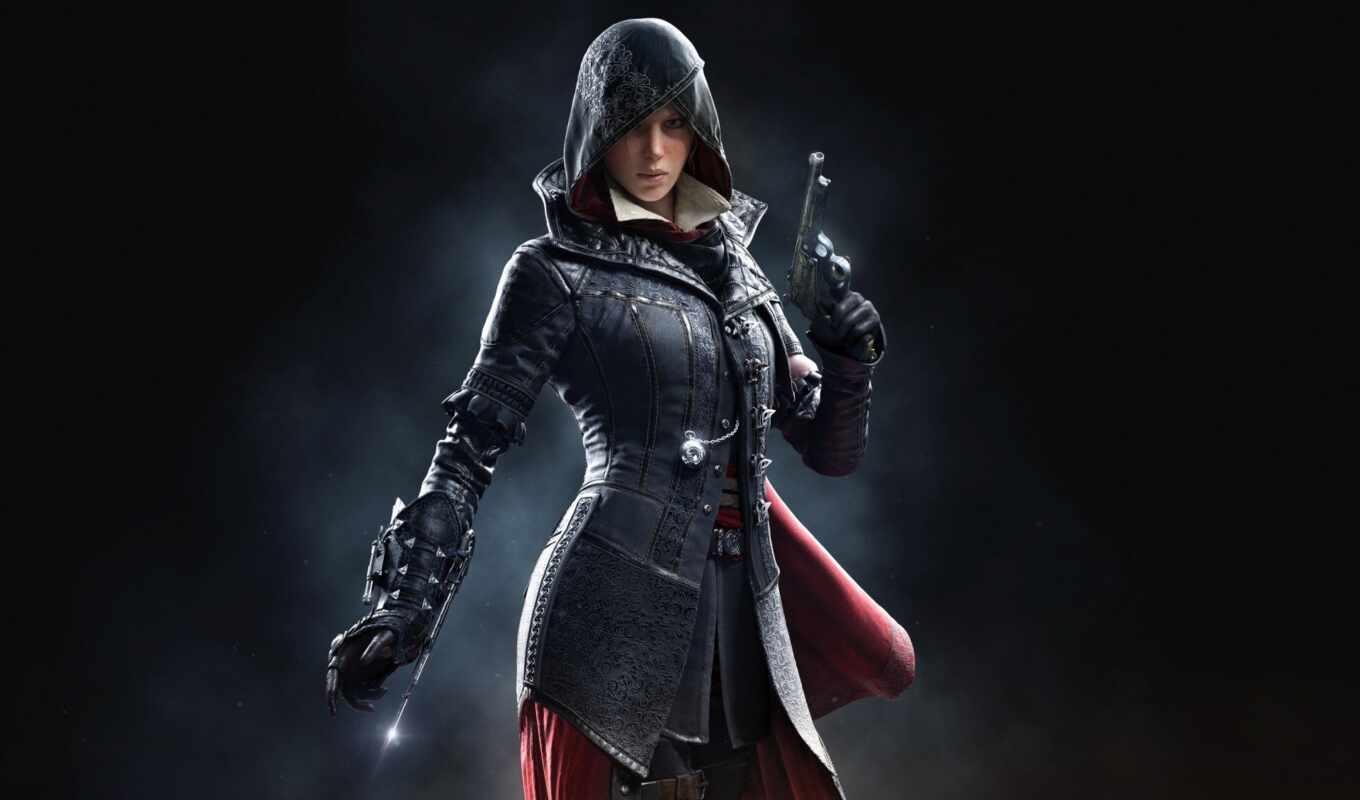 game, woman, creed, assassin