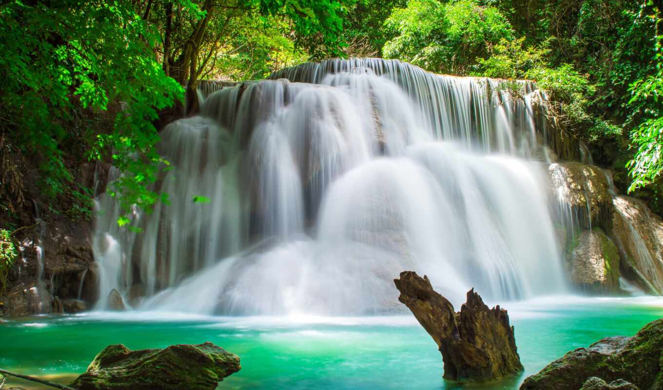 природа, фото, water, mae, таиланд, водопад, tropical, cascada, royalty, fore, kanchanaburus