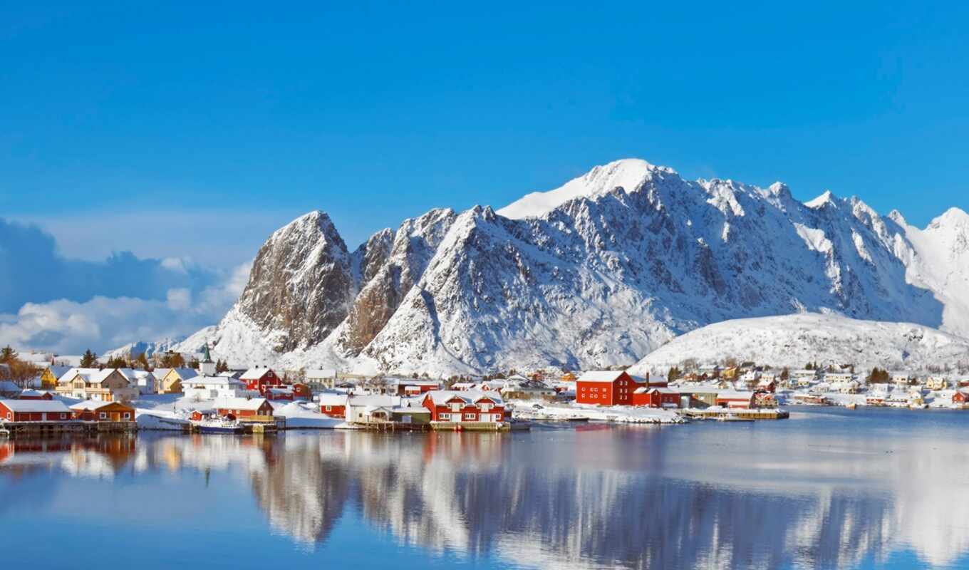 снег, winter, гора, норвегия, norwegian