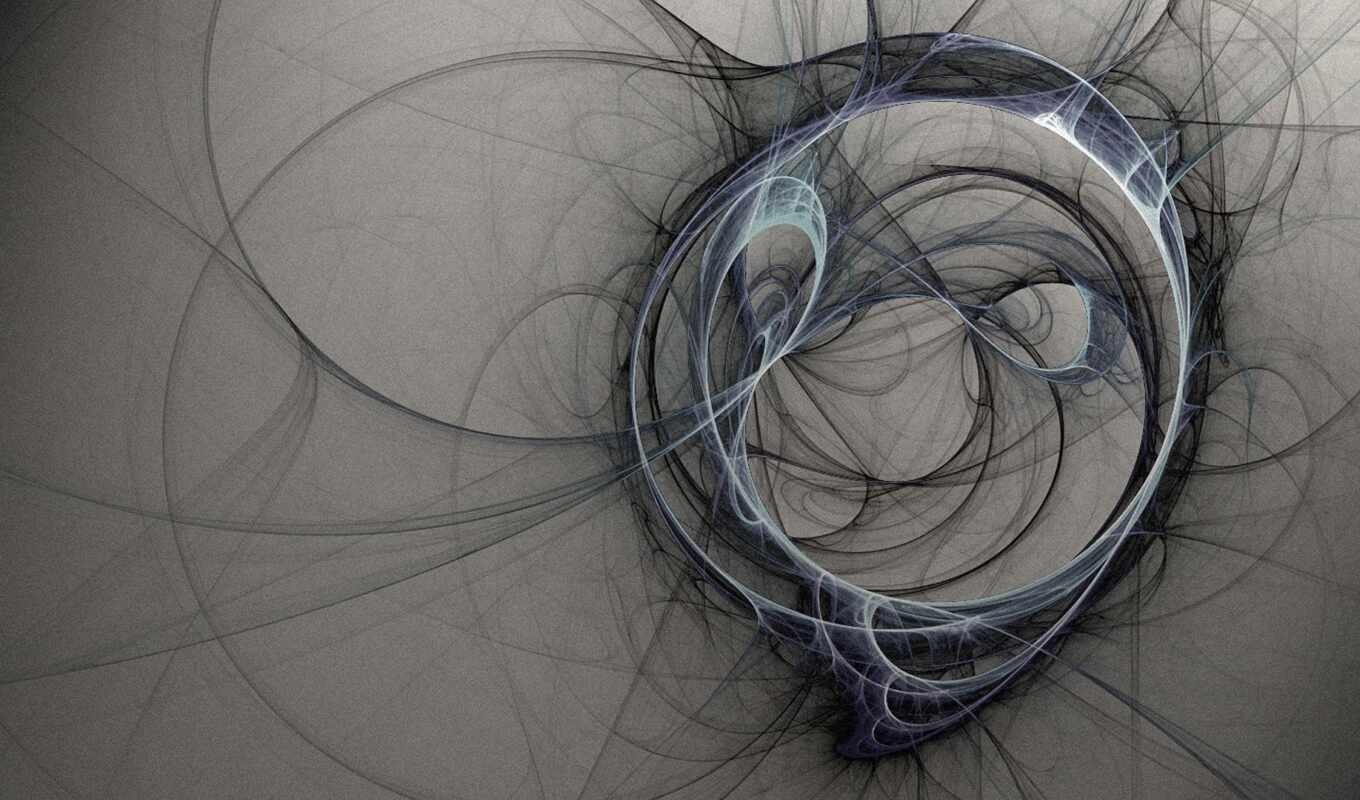 abstracciya, smoke, circles, threads