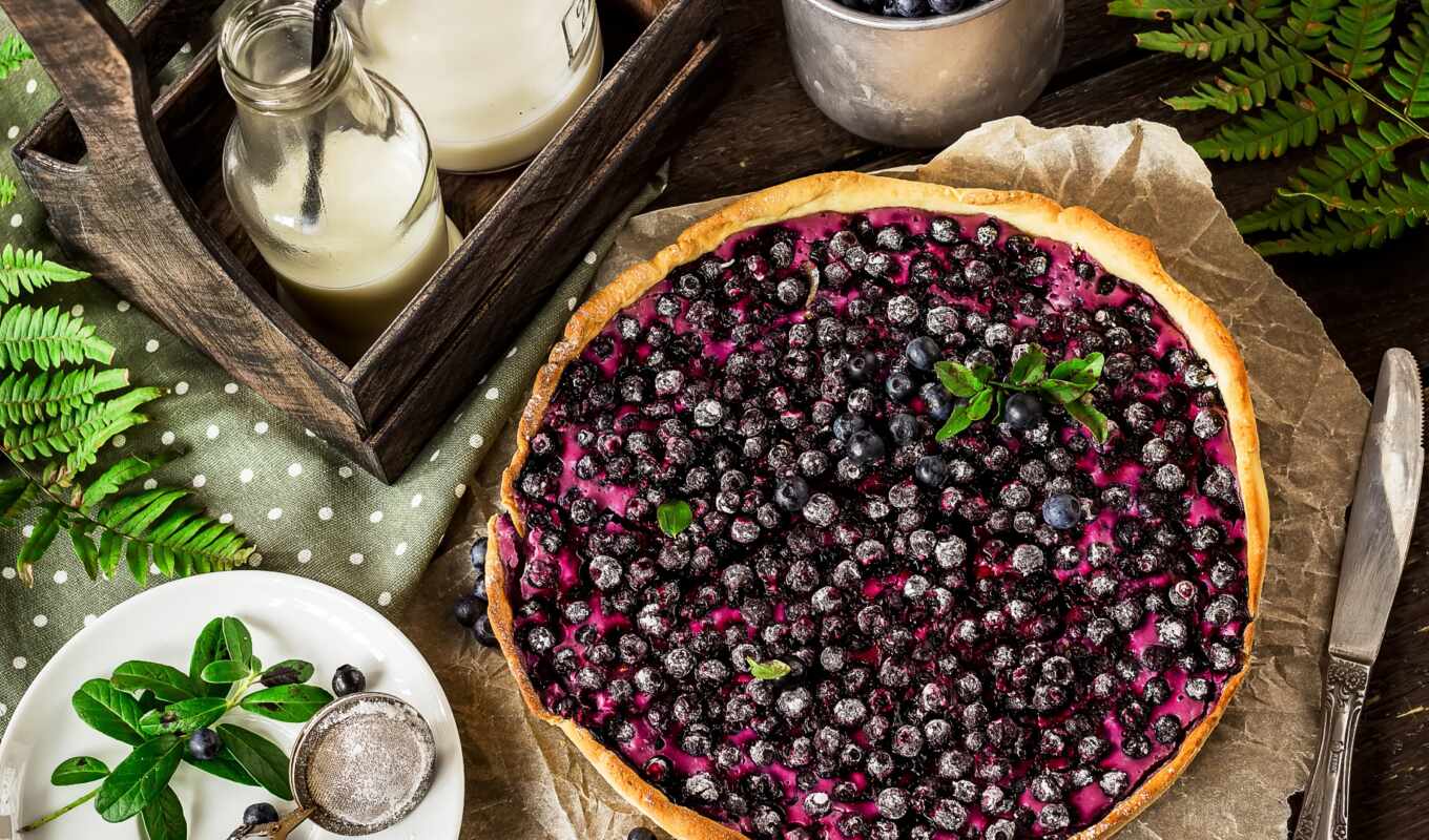 berries, pie, berry, blueberries, bakery products, piroga, myat