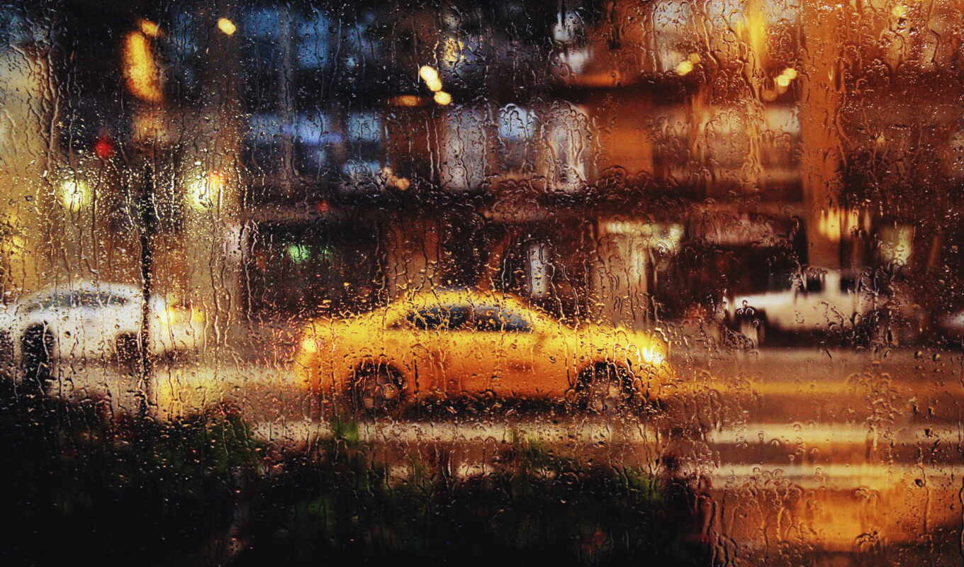 large format, picture, rain, mirror, car, permissions, raindrops, rutor