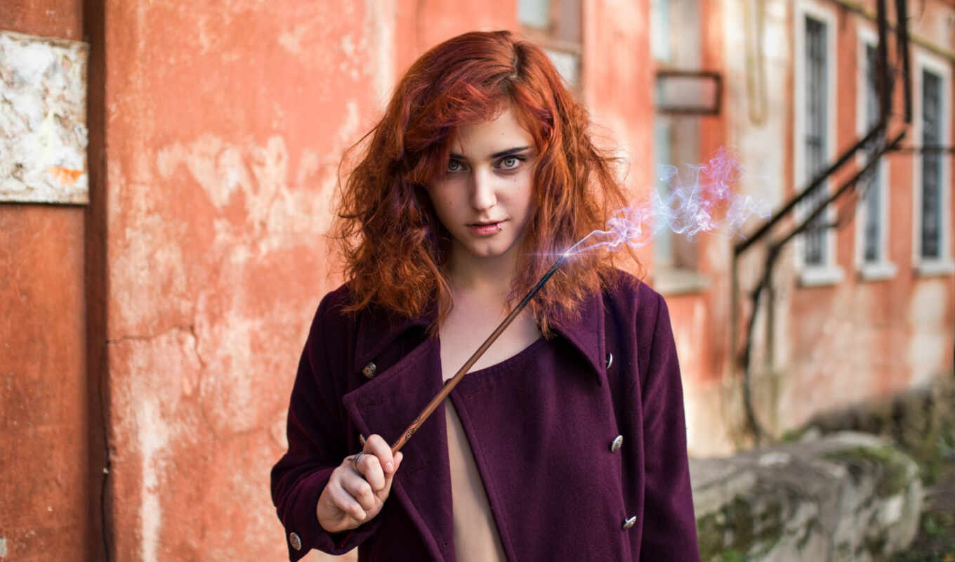 purple, model, magic, fur coat, lip, wand, wallpapermaniac, flares